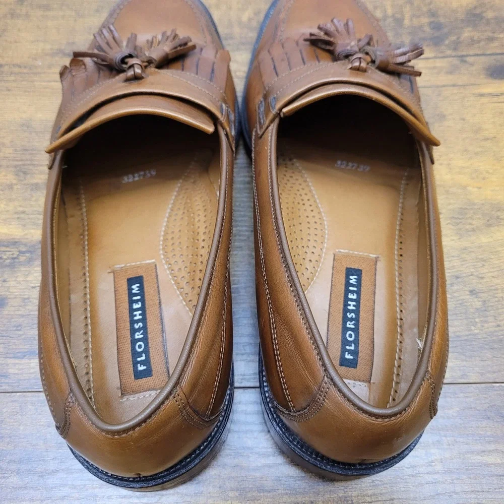 Florsheim‎ Mens Tassel Loafers Leather Dress Shoes Brown Size 10 India